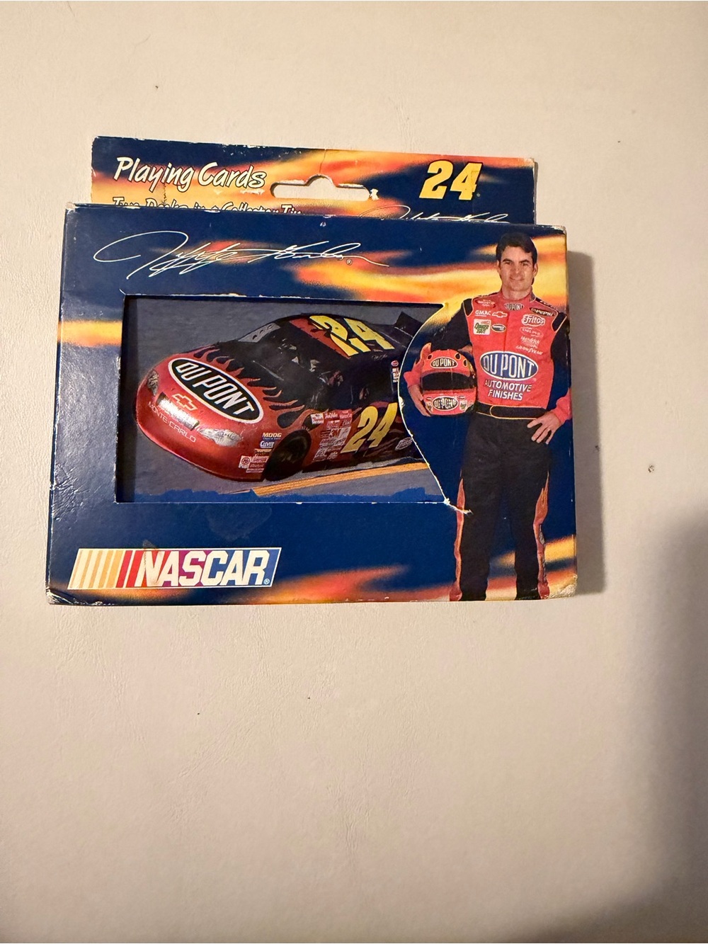 Nascar Jeff Gordon Playing Cards - Red, Blue & Yellow